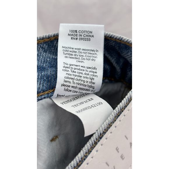 Pacsun Jordyn Low Rise Straight Denim Jeans Womens Size 26 Blue Distressed New - Picture 8 of 10